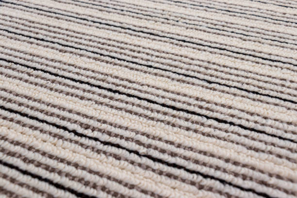 istock Surface texture of black and white striped carpet 1436548566