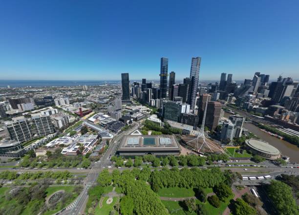 istock Melbourne city skyline, high rise flats and offices 1436551221