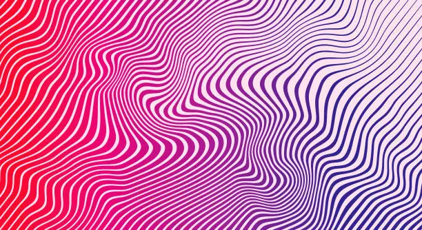 Vector illustration of Rippled, Wavy, half tone pattern