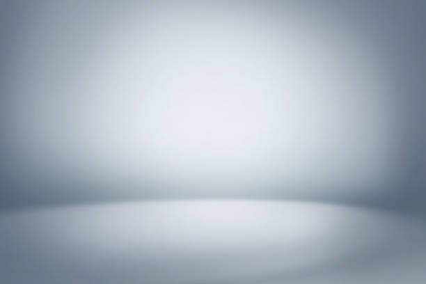 istock Empty dark gray room with gradient gray abstract background for display your product 1436565104