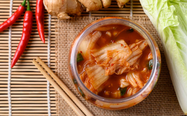 istock Kimchi cabbage in bowl ready to eating 1436566563