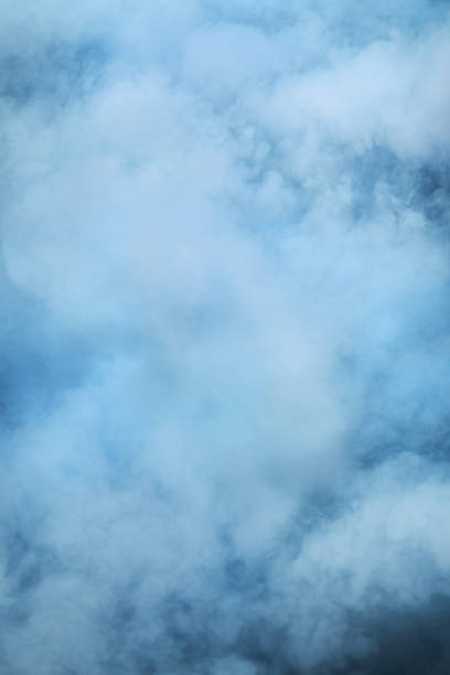 istock Abstract blue smoke on a dark background. Blue smoke background 1436567934