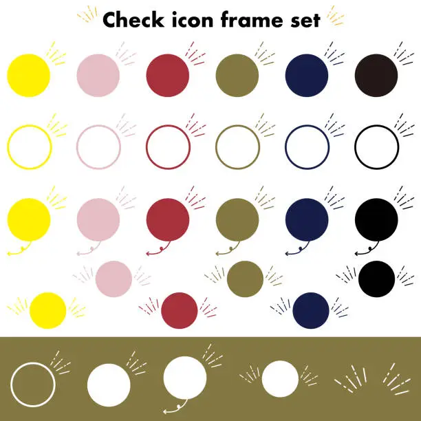 Vector illustration of simple frame set