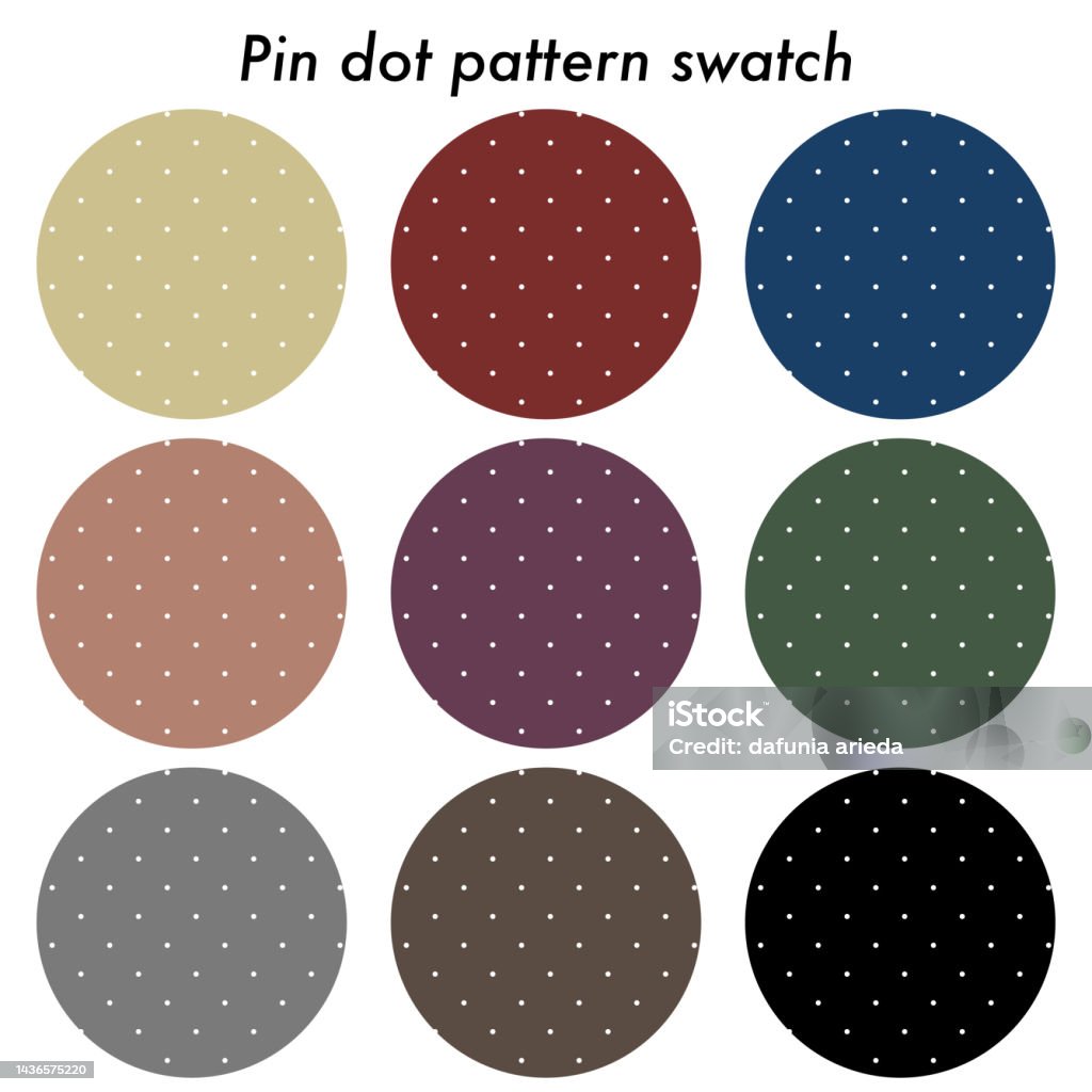 Pdot Pattern Pin Dot Pattern Swatch 9 Color Set Stock Illustration - Download Image ...