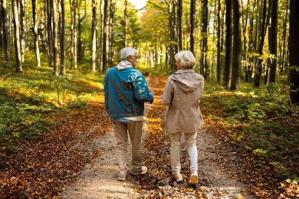 istock Senior couple enjoying nature 1436578347