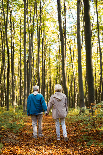 istock Senior couple enjoying nature 1436578952