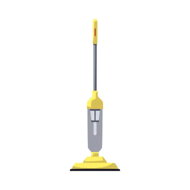 Vector illustration of Cordless handstick vacuum cleaner, flat vector illustration isolated on white background.