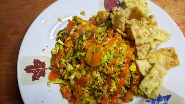 istock Close up, Fried rice Typical Indonesian food which is usually a breakfast and evening menu 06 1436589605