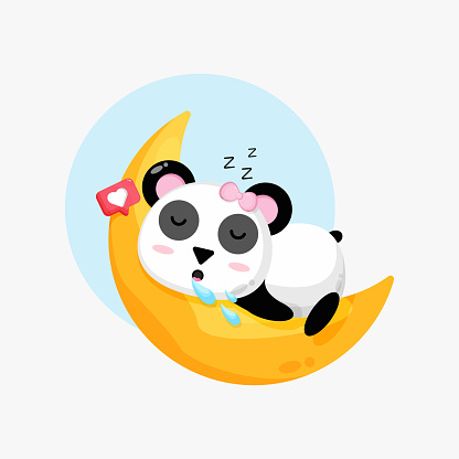 cartoon sleeping panda vector gratis | AI, SVG y EPS