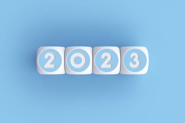 istock 2023 Written Blocks Sitting on blue Background 1436605356