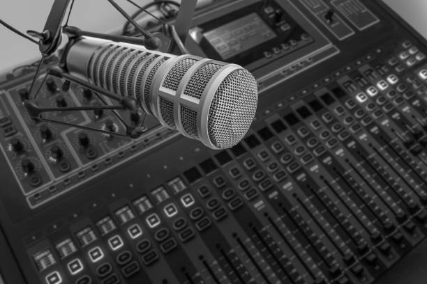 istock Professional microphone and sound mixer 1436605601