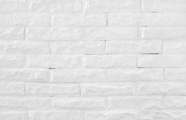 istock White grey brick wall texture with vintage style pattern for background and design art work. 1436608441