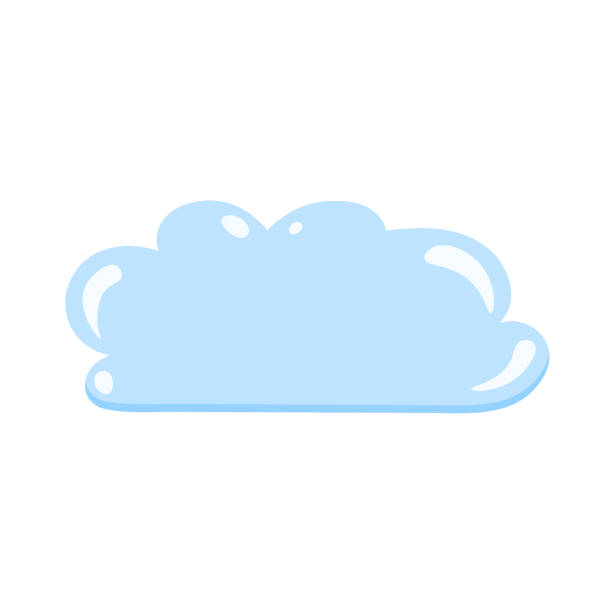 illustrazioni stock, clip art, cartoni animati e icone di tendenza di nuvola di cartoni animati, cielo luminoso, nuvola di bolle, modello di nuvola - cloud discussion shiny climate