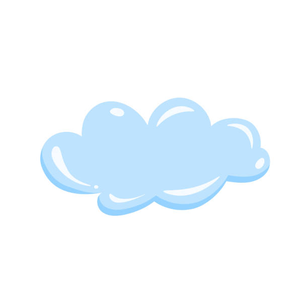 illustrazioni stock, clip art, cartoni animati e icone di tendenza di nuvola di cartoni animati, cielo luminoso, nuvola di bolle, modello di nuvola - cloud discussion shiny climate