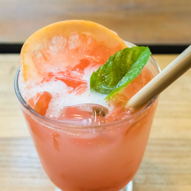 istock A glass of special cocktail, grapefruit, drink 1436621328
