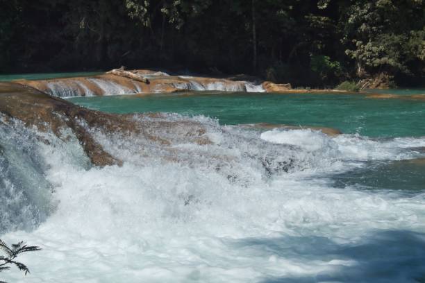 istock Cascading and splashing river water on a sunny day 1436628761