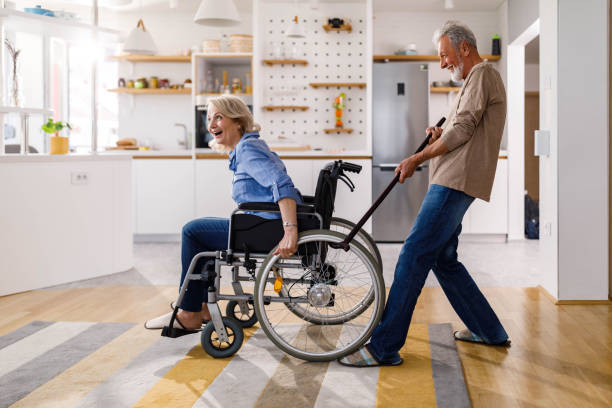 istock You can't get away from me with that wheelchair! 1436630141