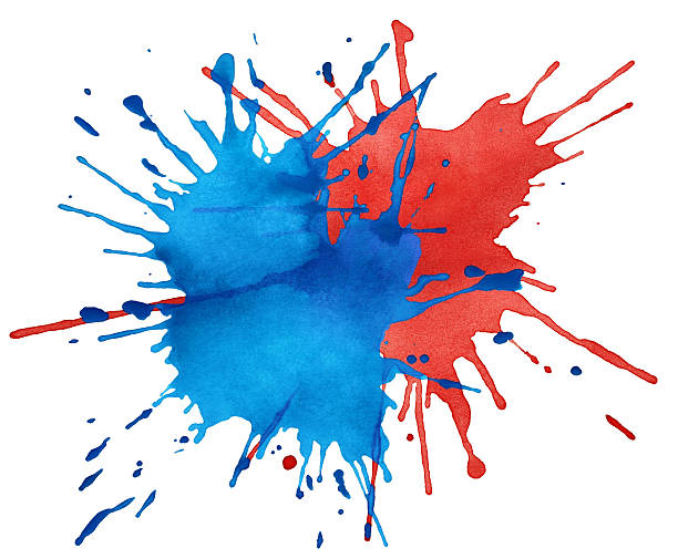 istock Blot of blue and red watercolor 143663188