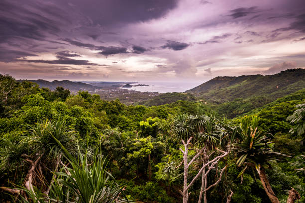 Sea view from a hill at Lombok.