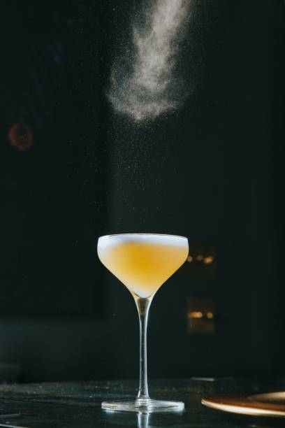 istock Vertical shot of a cocktail on a dark background 1436632463
