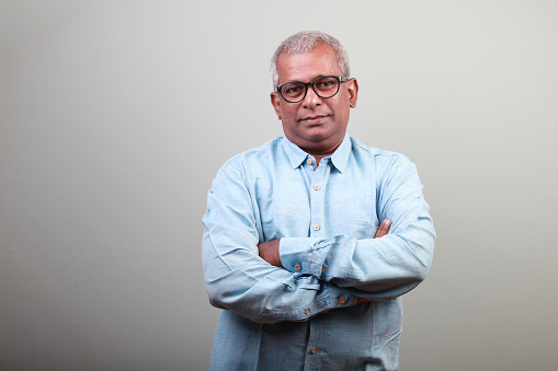 Portrait of a senior man of Indian ethnicity with a confident look