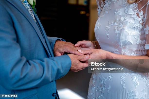 Bride And Groom Getting Married Stock Photo - Download Image Now - Adult, Adults Only, Anniversary