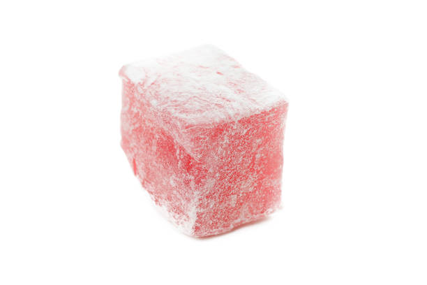 istock Delicious turkish delight isolated on white background 1436648836