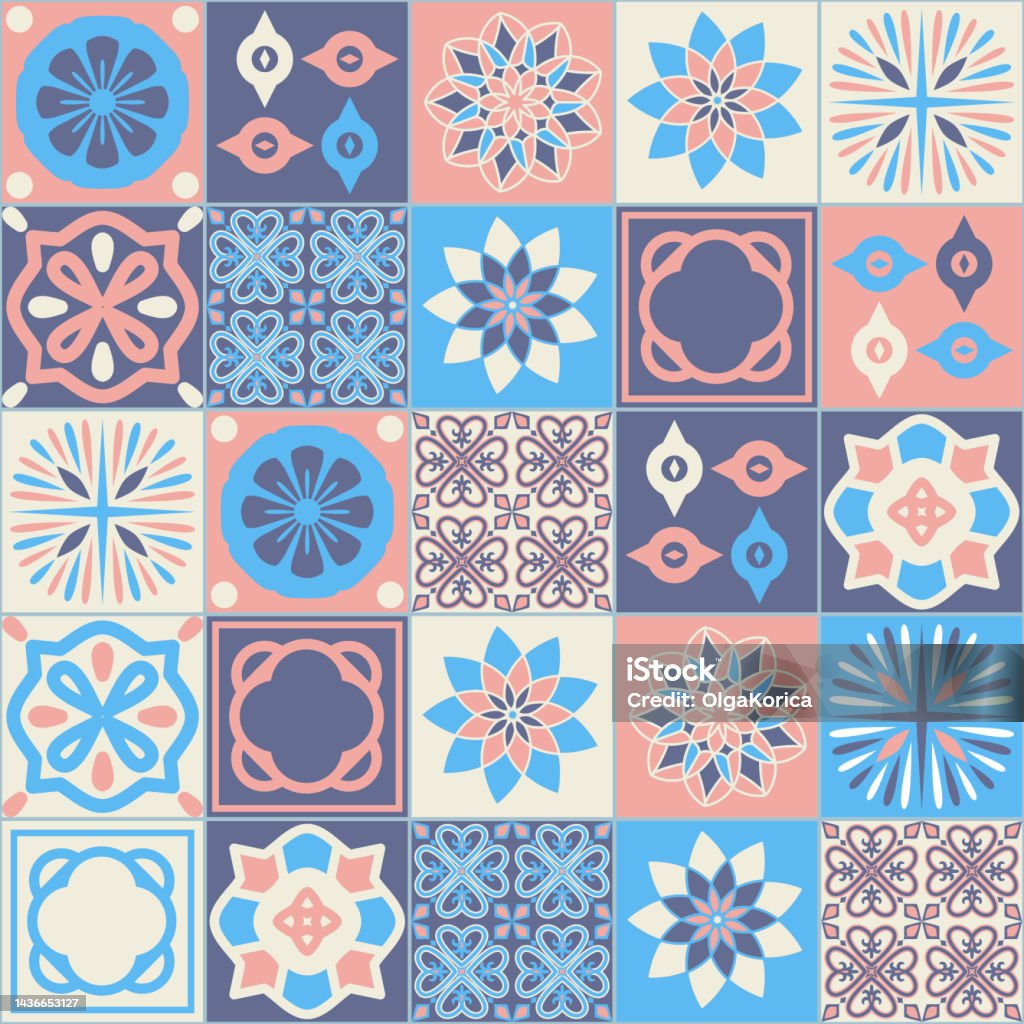 Simple Tile Designs Vector Ceramic Tiles For Wall Decoration Stylish Vector Illustration For ...