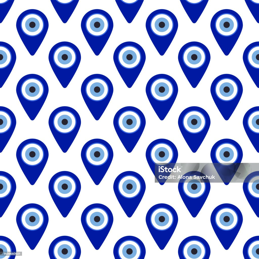 Greek Eye Pattern Greek Evil Eye Seamless Pattern Stock Illustration - Download Image Now ...
