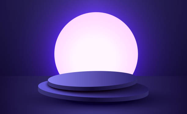 istock Abstract scene background. Product presentation, mock up, show cosmetic product, Podium, stage pedestal or platform. 1436660195
