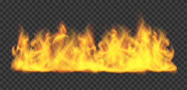 Fire texture. Flame pattern for fireplace Fire texture. Flame pattern for fireplace isolated on transparent background. vector illustration. appliance fire stock illustrations