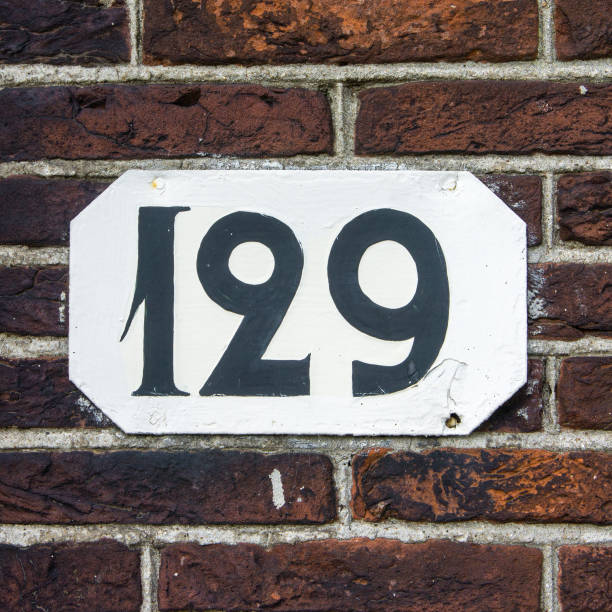 istock house number one hundred and twenty nine (129) 1436665899