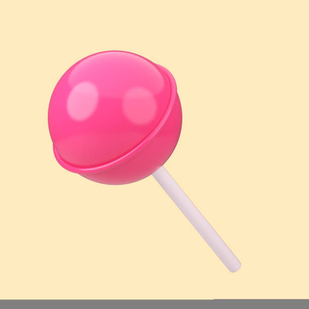 3d rendering of lolipop icon isolated on cleare background. 3d icon for ui ux design