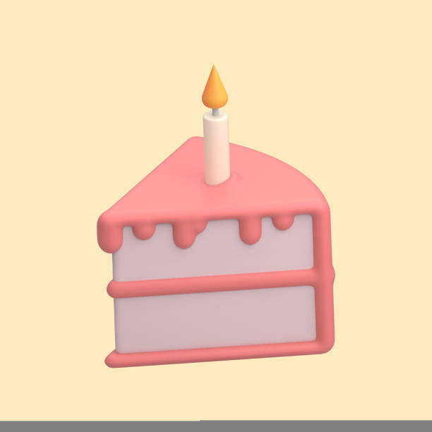 istock 3d rendering of piece cake icon isolated on cleare background. 1436669924