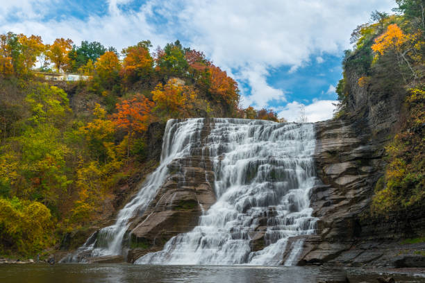 istock Scenic view of an Ithaca falls, New York 1436672336