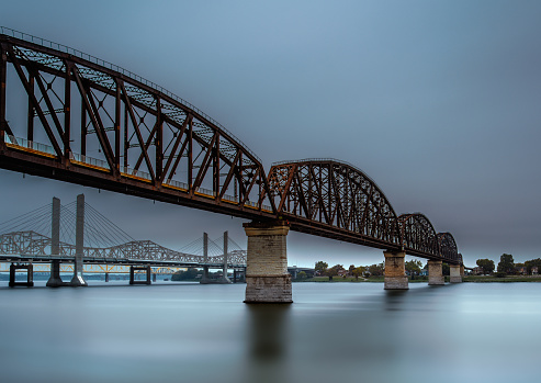 A scenic view of the Big Four Bridge in Louisville, Kentucky