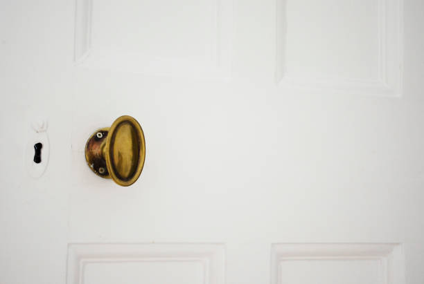 istock An old fashioned door knob and lock. 1436676650