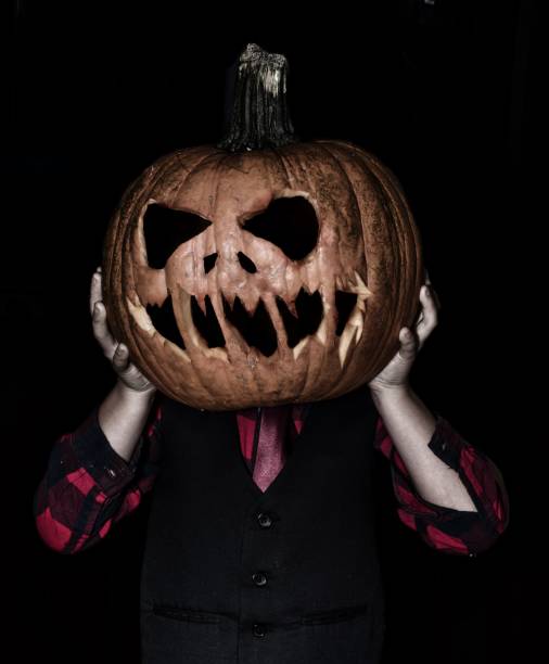 istock Halloween Pumpkin face boy 1436676751