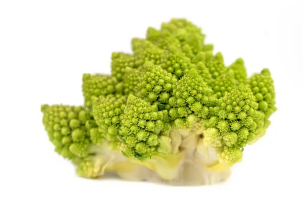 Photo of Fresh Green Broccoflower - Romanesco broccoli, cauliflower