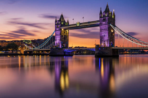 istock Beautiful view of the Tower Bridge during the sunset 1436678757