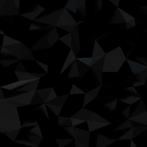 istock 3d rendered Abstract black wave paper cut design. Background for banners 1436680158