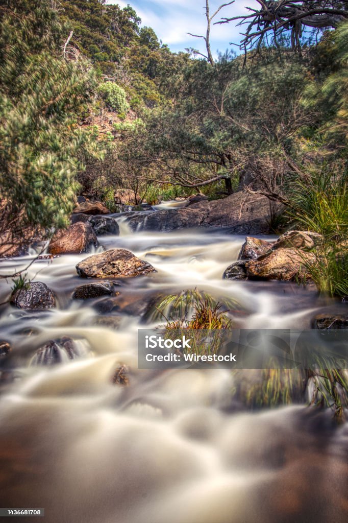 Australia Running River Rocks River Flowing Through Rocks In Werribee Gorge State Park Victoria ...