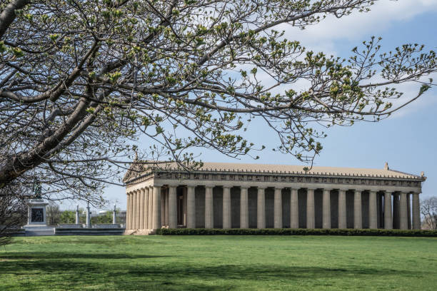 istock Parthenon surrounded by green grass and trees in Nashville 1436682146