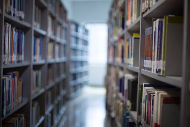 istock Beautiful shot of a library full of various books 1436682425