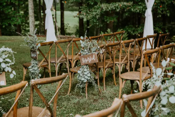 Photo of South Carolina Backyard wedding seats reserved