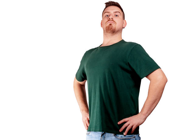 istock Caucasian male standing proudly against a white background 1436684493