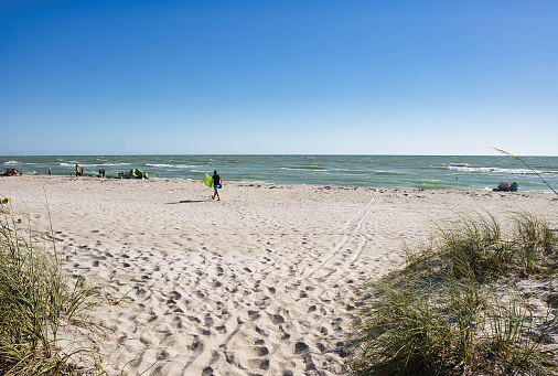 People at the Manasota Key Beach, Englewood, Florida, US