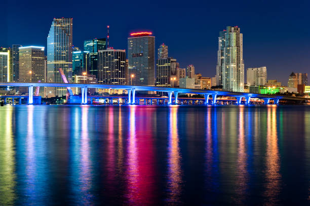 istock Cityscape of Miami, Florida at night 1436687974