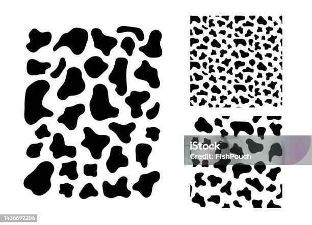 Pola Sapi Pola Tekstur Sapi Hitam Dan Putih Latar Belakang Kulit Spot Template ...