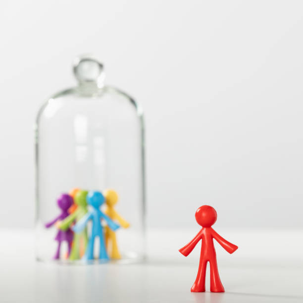 istock Stand out from the crowd ,different, leadership, freedom concept 1436698721